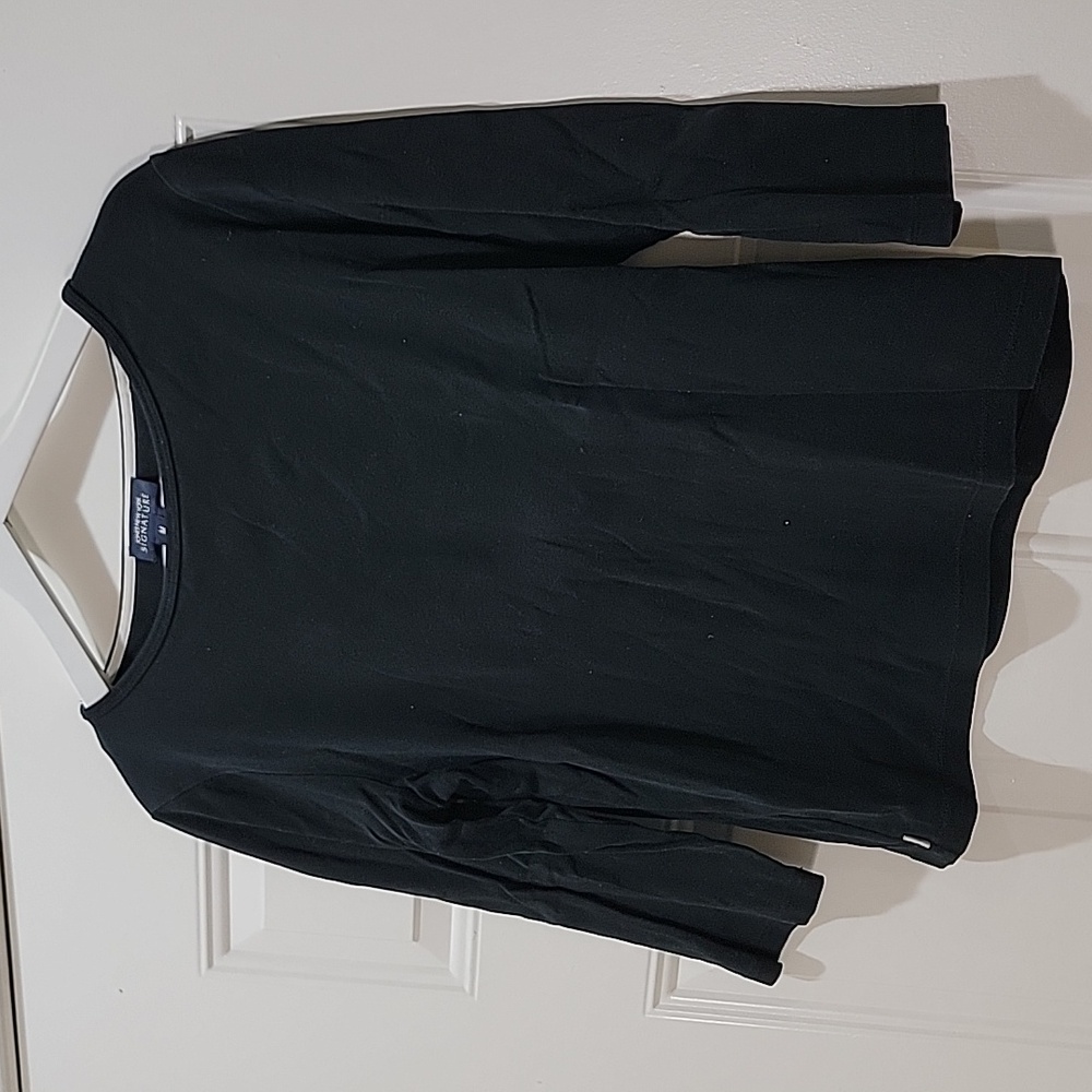 Women Jones New York Black Long Sleeve Tee Size M